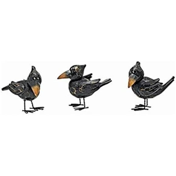 Myths and Legends Raven Figure Black Crow Garden Statue, Full Color - Picture 1 of 3